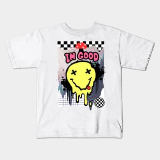 Melting Smiley Face Kids T-Shirt